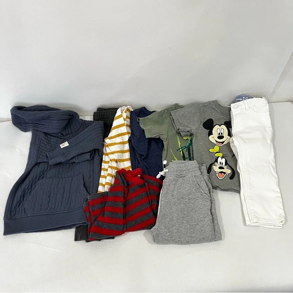 Lot of 9 Pcs. Kids Clothes Size 2 T Cotton On Baby Gap cat & jack Old Navy Boys